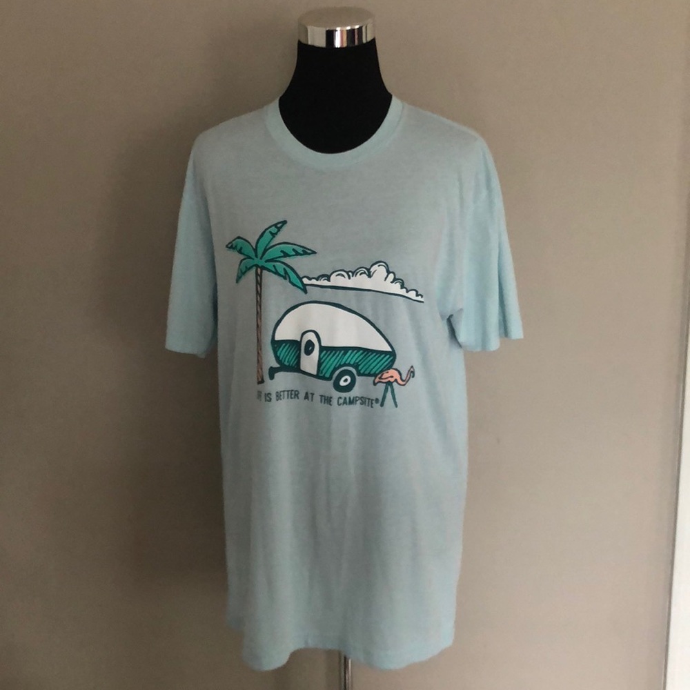 Life is better at the campsite t-shirt size L